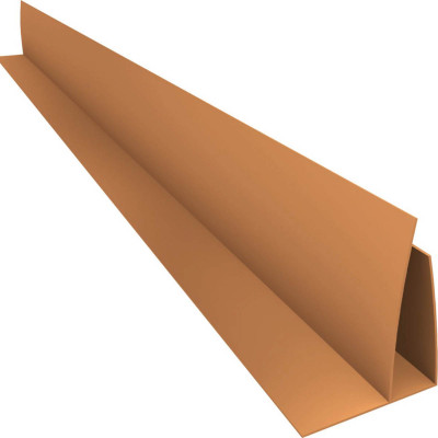 Perfil F Ocre de PVC x 3 m.