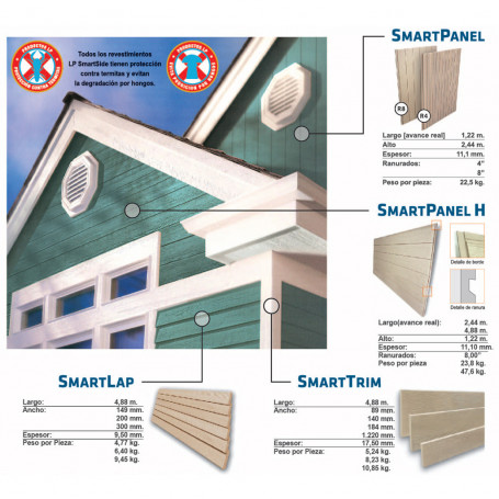 Lp Siding Smart lap 9,5 Mm (4,88 M X 0,20 M) En Concordia - ARQMAT