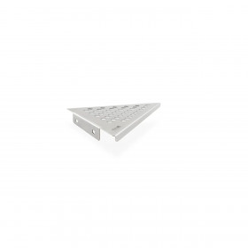 Estante Esquinero Triangular Cuadrado Esmerilado 23 cm x 23 cm x 2 cm