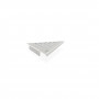 Estante Esquinero Triangular Cuadrado Esmerilado 23 cm x 23 cm x 2 cm